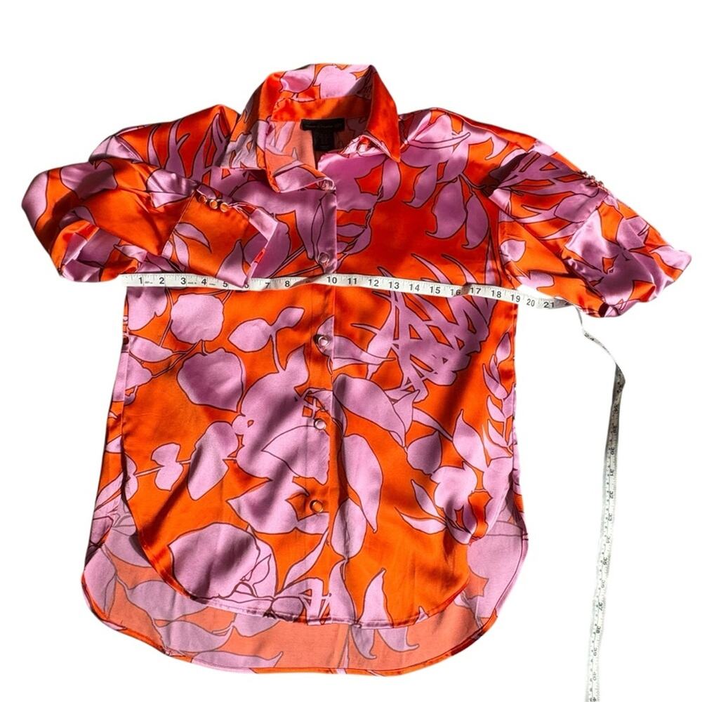 House of Harlow 1960 Floral Long Sleeve Button Down Size XS - Picture 4 of 7